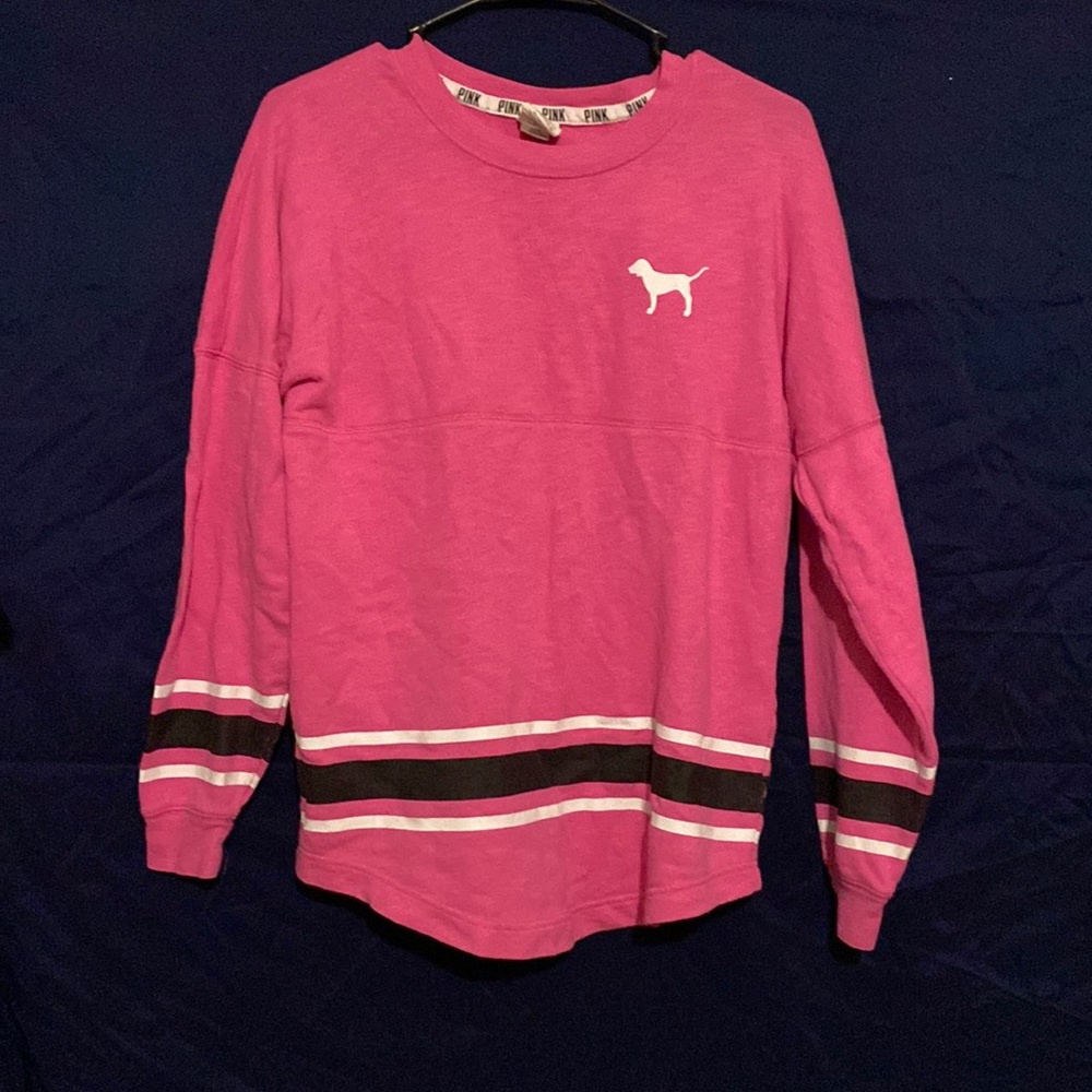PINK BY VICTORIA SECRET WOMENS VARSITY CREW SIZE XS